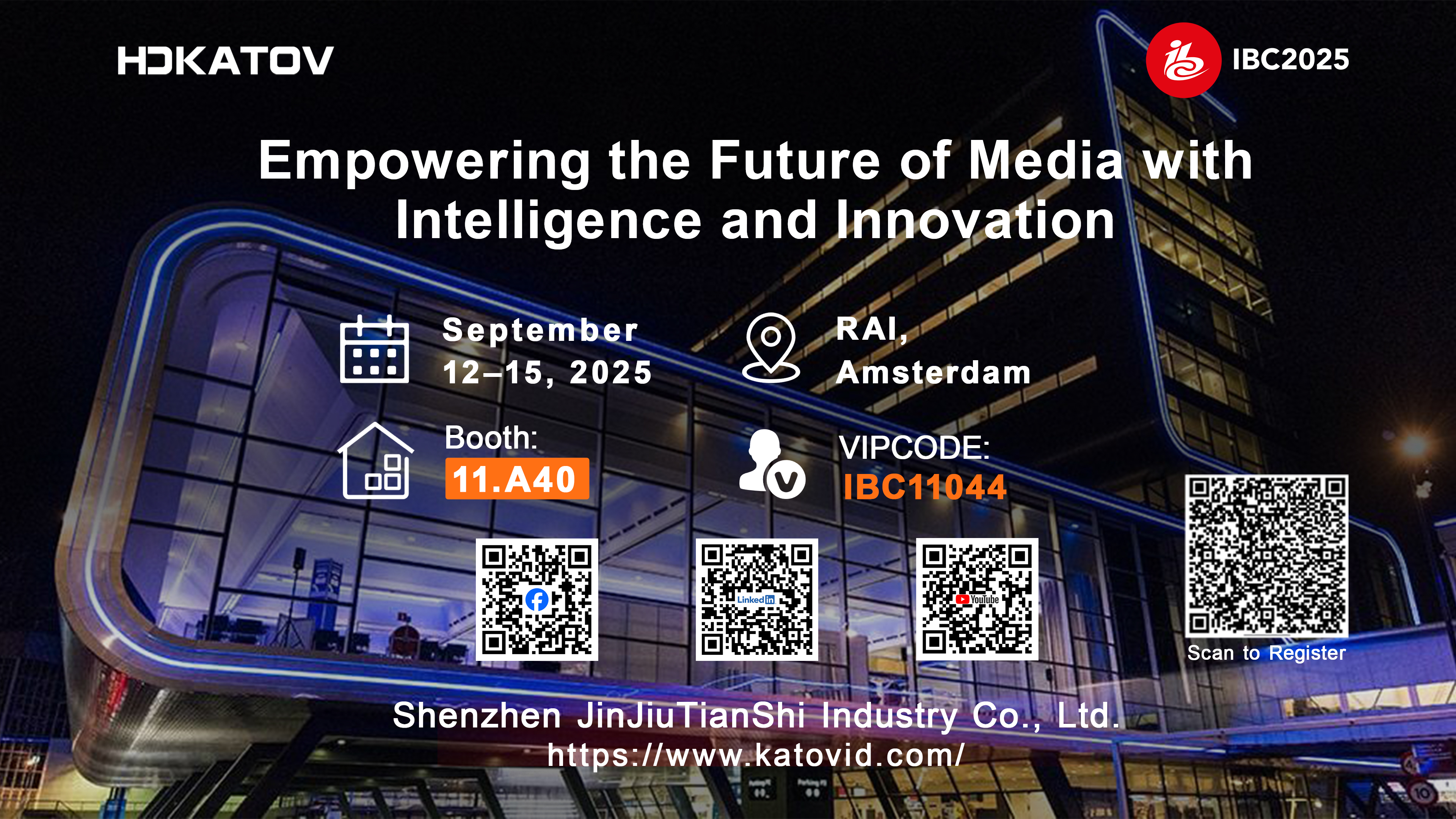 Join HDKATOV at IBC2025 – Empowering Broadcast Innovation w